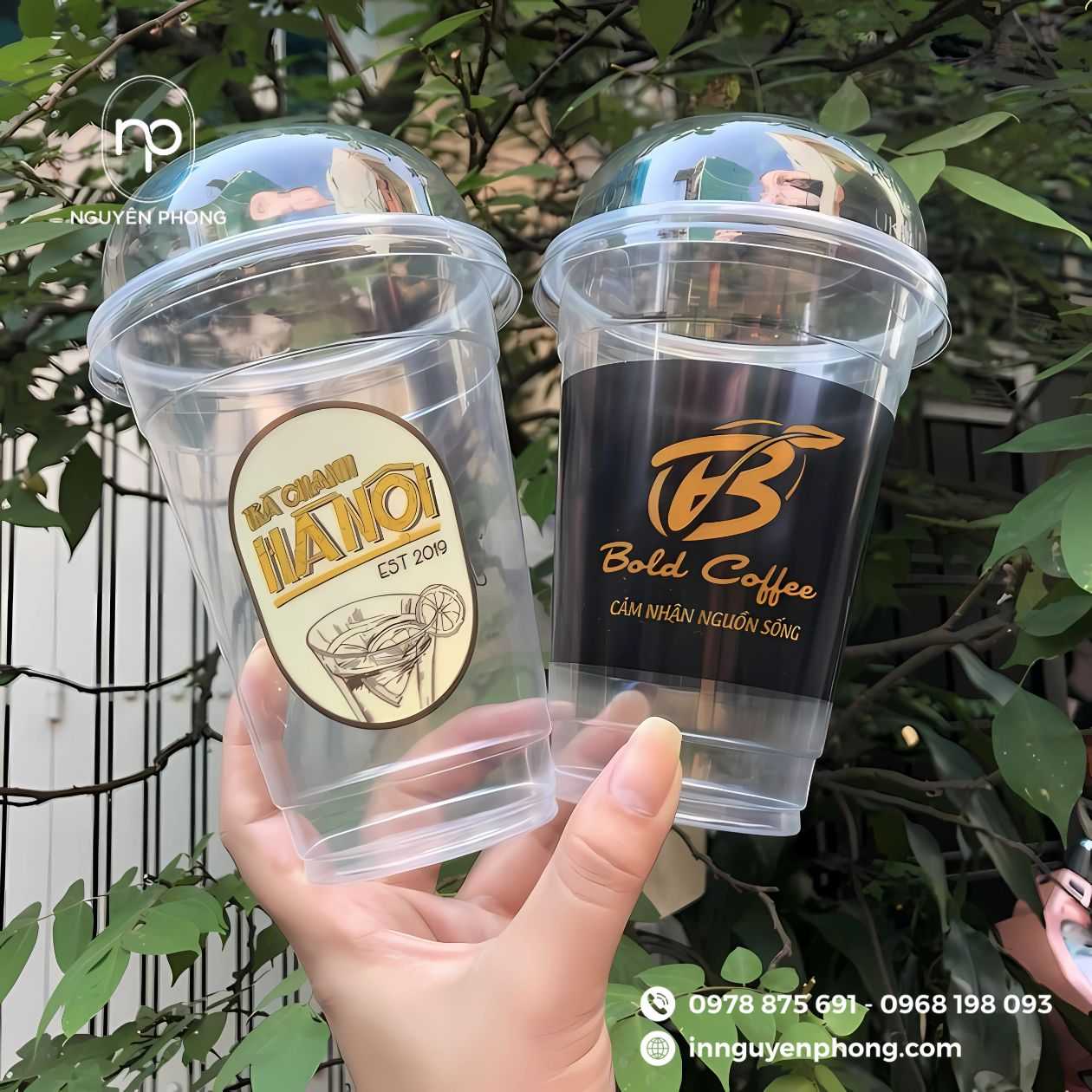 Mẫu tem dán nước ép - sinh tố
